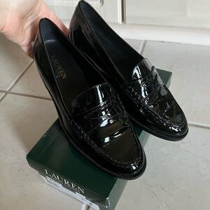 Ralph Lauren Black Paten Leather shoes size 8.5